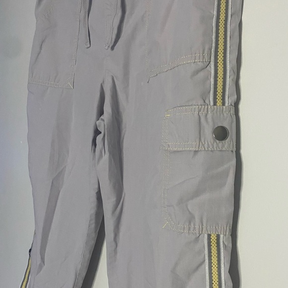 SJB Active by St. John’s Bay Women’s Gray Exercise Pants with Yellow Stripe - Picture 4 of 6